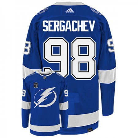 Miesten NHL Tampa Bay Lightning Pelipaita Mikhail Sergachev 98 Adidas Stanley Cup 2022 Sininen Authentic